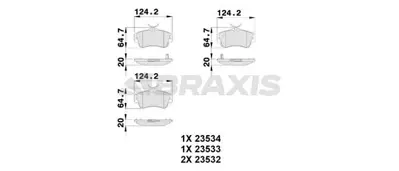 BRAXIS AB0220 On Fren Balatası Chrysler Crusıer GM 5086364AA