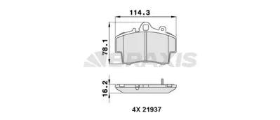 BRAXIS AA0271 On Fren Balatası Boxster 2.7 24v / S 3.2 08.99 911 3.6 Gt3 03.99 / 3.4 Carrera 09.97 Boxster 2.5 24v GM 98635193911, GM 98635139311, GM 99635193930, GM 99635193916, GM 99635193915, GM 99635193914, GM 98735193903, GM 98735193902, GM 98635193915, GM 98635193913
