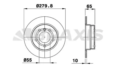 BRAXIS AE0340 Arka Fren Dıskı Bmw E81 E87 N43 N45 N46 M47 05>11 GM 34216764647, GM 34216855001, GM 6855001, GM 6764647, GM 3421685500