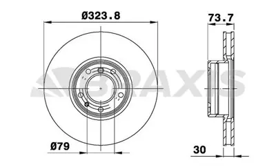 BRAXIS AD0344 Fren Dıskı On Bmw E39 00>04 GM 34116767059, GM 34110392525, GM 34111165859, GM 6767059, GM 1165859, GM 392525, GM 230693, GM 9896110, GM 34211164911, GM 34216765458