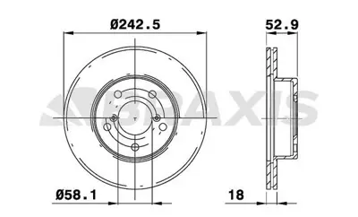 BRAXIS AE0727 On Fren Aynası Havalı Subaru Impreza 96-00 Legacy 90-94 (242x5) GM 26310AA001, GM 26310AA012, GM 26310AA011, GM 26310AA010, GM 26310AA141, GM 26310AA140, GM 26310AA130, GM 26300AE040, GM 26300AE061, GM 26300AE090