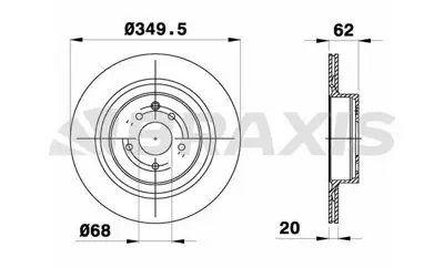 BRAXIS AE0761 Arka Fren Dısk Aynası Nıssan 370z 3.7ı GM 432061CA0A, GM 43206JL00A, GM 43206EG000, GM 43706CK000, GM 43206ICA0A, GM 43206WL000, GM 43206CK000, GM 43206CN000, GM 432063JA0A, GM 432062V70AC166