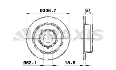 BRAXIS AE0764 Arka Fren Dısk Aynası Lexus Gs300 Ls400 3.0ı 4.0ı GM 4243130140, GM 4243130190, GM 4243130240, GM 4243140080, GM 4243150040, GM 43206CN000, GM 4243122170, GM 4243124031, GM 4243150050, GM 4243130100