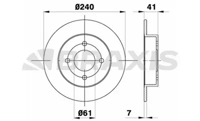 BRAXIS AE0159 Arka Fren Dısk Aynası Nıssan Mıcra Mk2 1.0ı 1.5d GM 432065F001, GM 4406099B25, GM 4406099B85, GM 4243140080, GM 4243130240, GM 4243130140, GM 8735510, GM 4243150080, GM 4243150050, GM 4243150040