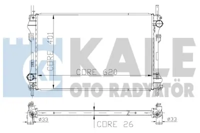 ORIS BFR016022 Motor Radyatoru (620x378x26) Transıt 2,4d 00-> Manuel YC158005HA 4374556