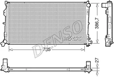 ORIS BGM190026 Motor Su Radyatoru Chrysler Voyager Iv 04>08 K5142488AA 5142488AA