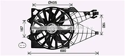 ORIS FFI026000 Fan Motoru Davlumbazlı Lınea 1,3 / 1,4 Turbo (Ac) 51785226