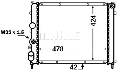 BEHR MAHLE CR 1502 000S Su Radyatörü 8200330848 7700301171 8660000494 8660000496 8200747214 8200140972 7711135936 7701352898 7700312858 7700304932