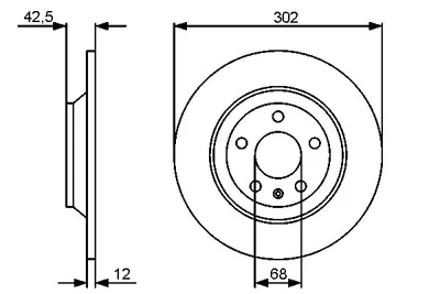 BOSCH 0986479458 Fren Dıskı Arka 4F0615601G