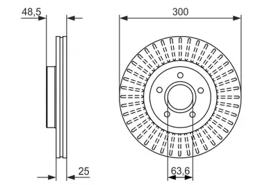 BOSCH 0986479956 Fren Dıskı Ön 31362412 DV611125AA 7M511125BB 7M511125BA 3M512C375BD 3M512C375BC 3M512C375BB 3M512C375BA 3M512C375B1D 1520297