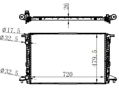 ORIS BAU070026 Motor Su Radyatoru A4 Q7 16> A5 17> A6 A7 Q8 19> Touareg 18> 80A121251D 80A121251C 8W0121251L 8W0121251AK 8W0121251K 8W0121251J