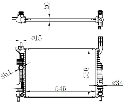 ORIS BFR176026 Motor Radyatoru Focus 12-> (545x358x26) Mekanık 1804847 1720432 1703514 BV618005BD BV618005BC BV618005BA BV618005BB 1830143 DRM10029 69238