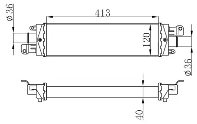 ORIS IFI051040 Intercooler Albea 1.3 Mjtd 02+ 414x118x40 51718679 96600 8ML376746671 7043131