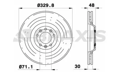 BRAXIS AD0400 On Fren Dısk Aynası P407 P607 Ym 2.2 16v 3.0 Sw 04>c5 Iıı C6 3.0 V6 2.2 Hdı 05> 4249A9 E169503 4246E0 4246K0 4246P8 424943 424944 424970 424977 4249A7