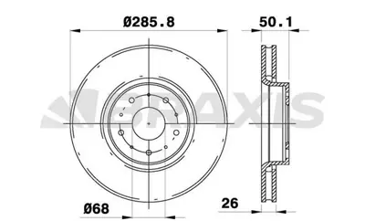 BRAXIS AE0250 On Fren Dısk Aynası Havalı Volvo  S60 00>10  S80 98>06 Xc70 00> 07 V70 Iı  99>07  272403 2724032 2724037 31262706 31400739 31471830 31471830SK1 230560 946133 FC013325X