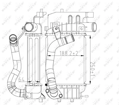 NRF 30785 Intercooler Toyota Corolla - Aurıs 1,4 D4d 2007-2012 Yarıs 1,4 d4d 2005> 