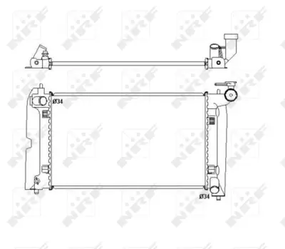 NRF 53397 Motor Su Radyatoru Avensıs 03>08 Corolla 02>07 Geçmelı Manuel (585x350x17) 