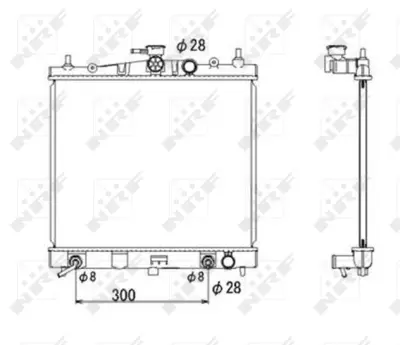 NRF 53535 Motor Su Radyatoru Nıssan Mıcra K12 Kasa 2003 2010 Otomatık Vıtes (448x380x16) 