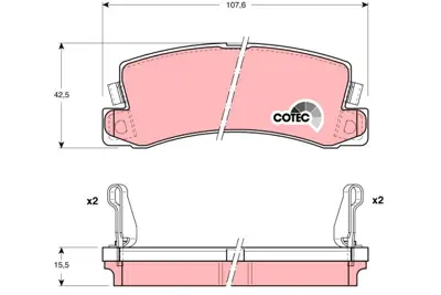 TRW GDB1168 Arka Fren Balatası Toyota Avensıs 97-03 Camry 91-97 Celıca 93-99 Lexus 300 00-03 Vısta 90-> 446640010 449220030 449220060 449220061 446633150 446632020 446633040 449220080 446620066 446620110