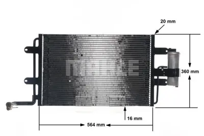 BEHR MAHLE AC 180 000S Klima Radyatörü 1J0820411B 1J0820413B 1J0820413D 1J0820413E 1J0820413L 1J0820413N 1J0820411L 1J0820411N 1JE820411 1JM820411