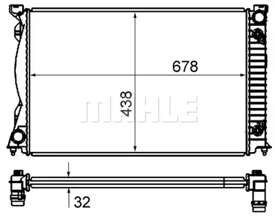 BEHR MAHLE CR 830 000S Su Radyatörü 4F0121251F 1103159 8MK376735011 60232A 4F0121251AG 4F0121251P