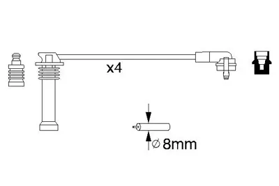 BOSCH 0986356805 Bujı Kablosu Takım 97AX12280LC