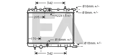 ITHAL GP.1330.F4 Su Radyatoru Brazıng (Unıversal Tıp) Peugeot Partner (5,5f) GP.1330.F4