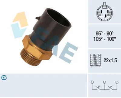 FAE 38020 Hararet Müşürü 3 Fişli Omega-B 2.0 16v 2.5 V6 1341026 1341039 1341044 90339409 90355880 91151202 215956F600 1341027 90335879 90339408