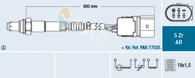 FAE 75357 Oksijen Sensörü Golf V 1.6fsi Otomatik 220662BB