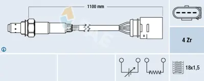 FAE 77140 Lamda Sensörü A4 1.6 78903265H 7238083 7325143 95VM9F472CB 95VW9F472CB 21906265AC 21906265S 30906265BC 30906265BK 78906265H