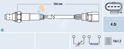 FAE 77439 Lamda Sensörü A3 1.6 1.4 Tfsı 