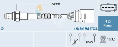 FAE 77902 Lamda Sensörü A3 1.6 1.8t 