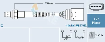 FAE 77906 Lambda Sensörü 1.4-1.6 Aex-Ape-Ahw-Akl-Agu 