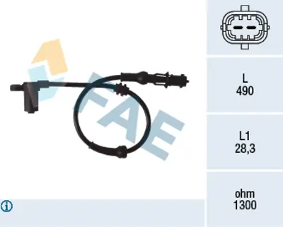 FAE 78077 Abs Sensörü Corsa-C Combo-C 1238236 9115064 91169035 4414513 911506 8200184210 6SKV044