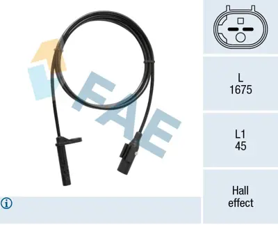 FAE 78521 Abs Hız Sensörü Arka Sağ Crafter 2.0tdı 2.5 Tdı 