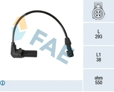 FAE 79480 Krank Devir Sensörü 12 8v(Kalos Aveo) 