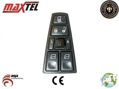 MAXTEL 18224918 Cam Kaldırma Anahtarı Ön Sol Ağır Vasıta Volvo Fh-16 (93-) Volvo Fm-12 (98-) 18pın Kırmızı Işık 20452017 21354601 20752918 21543897 21277587 20455317 20568857 20953592 22566510 21543894