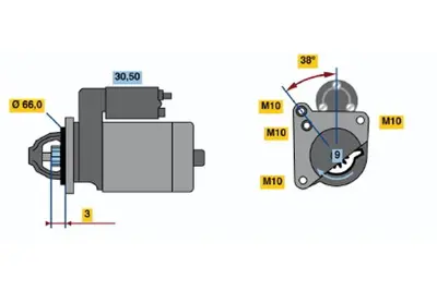 BOSCH 0 001 107 047 Mars Motoru 12v 1.1kw Megane I 1.8 Laguna I 2.0 F3p 