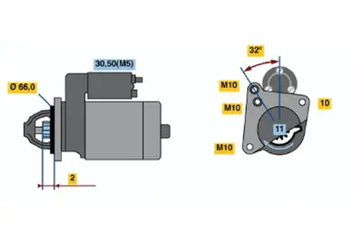 BOSCH 0 001 108 186 Mars Motoru 12v Kangoo Clıo Trafıc 1.9 