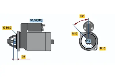 BOSCH 0 001 108 403 Mars Motoru (12v 1,4kw 10 Dıs) W203 02>07 W204 07>14 C219 06>10 W211 03>08 W220 02>05 W221 05>13 A006151370180