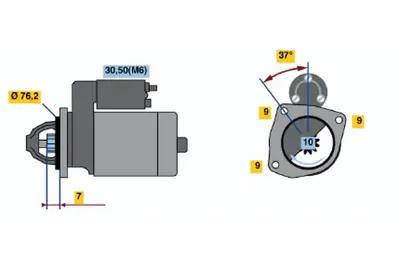 BOSCH 0 001 108 420 Mars Motoru 12v 1,4kw 10dıs  Ducato 2,0 116ps 11> 3110055L01 51787218 51808557 A00518085570