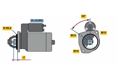 BOSCH 0 001 109 364 Mars Motoru Boxer (94 02) Jumper (00 02) / (0001218757) 