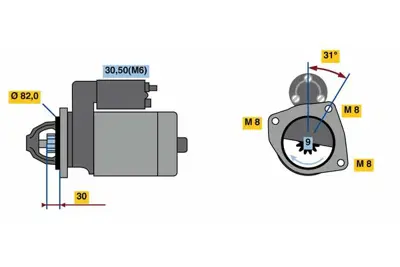 BOSCH 0 001 109 371 Mars Motoru 12v 9 Dıs 2.5kw Iveco Daıly Iıı / Iv 2.3jtd Massıf 3.0jtd Karsan J10 2.3jtd 