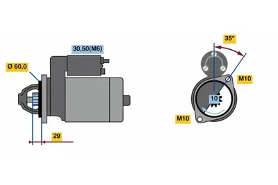 BOSCH 0 001 115 051 Mars Motoru 12v 10dıs 1,7kw S600 S65 R230 Vıano 3.0 Cdı W639 A006151620180