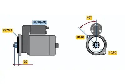 BOSCH 0 001 124 013 Mars Motoru 12v 1.8kw Felıcıa Caddy Iı 1.9d 95> 