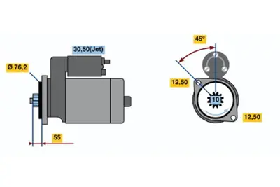 BOSCH 0 001 125 051 Marş Motoru 2T911023H 2T911023HX