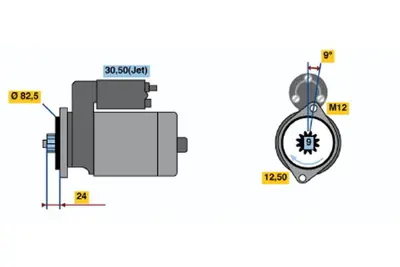 BOSCH 0 001 125 517 Mars Motoru 12v 9dıs  Lt 35 97>03 1516682R 69911023MX