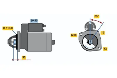 BOSCH 0 001 218 774 Mars Motoru Daıly I Daıly Iı Daıly Iıı 91> 12v 2,3kw 9dıs 93828721