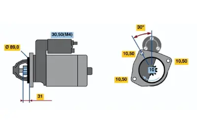 BOSCH 0 001 231 029 Mars Motoru 24v Man L2000 M2000 G90 