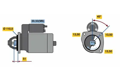 BOSCH 0 001 231 041 Marş Motoru 1735788